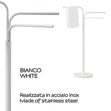 Gedy 28310200000 Winny bagno bianco con braccia mobili, Misure e peso: 89X25X43,6 CM & 3,5 KG, Porta asciugamano realizzato in acciaio inox e Cromall, Design R&S, 2 anni di garanzia, Unica