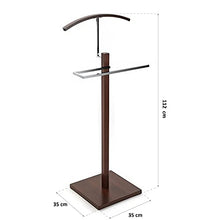 VERSA Wengue Servo Muto Moderno e Multifunzionale, Appendiabiti Indossatore per Camera da Letto e Spogliatoio, Misure (A x L x l) 112 x 35 x 35 cm, Legno, Colore Marrone