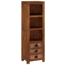 FAMIROSA Credenza con 3 Cassetti 40x30x130 cm Legno Massello di Mango