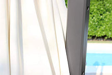Milani Home s.r.l.s. Ombrellone 3 X 3 da Giardino Luce Venduta Separatamente con Palo Decentrato Laterale A Braccio Colore Ecru Modello Volta