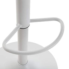 Versa Zena Sgabello Alto da Bar, Rotante, Misure (A x L x l) 81,5 x 35 x 35 cm, Acciaio, Color Bianco