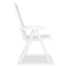 FAMIROSA Sedie Reclinabili da Giardino 2 pz in Plastica Bianca-3895