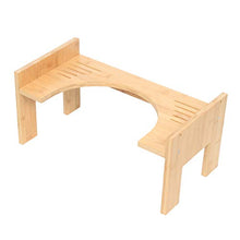 OUKANING Sgabello WC Regolabile in Altezza, Sgabello WC in Legno, vasino Tozzo, Gradino WC 45 x 25 x 22,5 cm