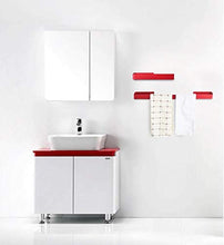 WXXT Portasciugamani da Bagno a Parete,Porta Asciugamani Bagno,portasciugamani da Bagno unipolare,mensola da Bagno,Porta Asciugamani ad Asta,Porta Asciugamani Bagno Adesivo（Rosso） 27cm,61cm