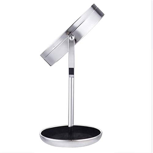 ADSE Specchio ingranditore 5X Specchio da Bagno da 7 Pollici a 360 Gradi; Specchio cosmetico bifacciale autoportante, Adatto per la rasatura del Trucco