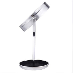ADSE Specchio ingranditore 5X Specchio da Bagno da 7 Pollici a 360 Gradi; Specchio cosmetico bifacciale autoportante, Adatto per la rasatura del Trucco