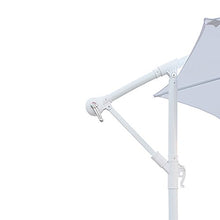 Ombrellone decentrato da Giardino Bianco Diametro 3m (ombrellone Bianco e palo Bianco)