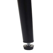 Mendler Sgabello Bar Lounge HWC-H93 con poggiapiedi 105x54x53cm - Ecopelle Nero