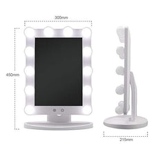 JUNYYANG Trucco LED Specchio da Toilette, con 3 Luce Impostazioni Specchio - Scegliere tra Caldo Molle, Luce Naturale, o Neutro Luci Bianche - dimmerabile