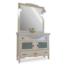 Shop Chic Mobile da bagno classico moderno con lavabo in caramica con ante in vetro