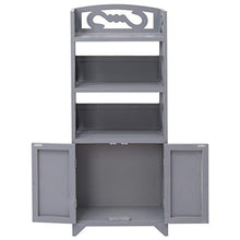 FAMIROSA Armadietto da Bagno Grigio 46x24x116 cm Legno di Paulownia