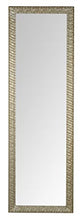 MO.WA Specchio Parete Lungo Legno Argento Champagne cm. 44x139 Cornice da Appendere in Verticale e Orizzontale o appoggio Made in Italy.