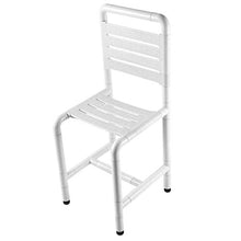 DGHJK Sgabello da Doccia, Sgabello da Bagno di Sicurezza Antiscivolo, Sedia da Bagno Antiscivolo per Donna Incinta e Anziani Sgabello da Doccia ausiliario in Acciaio Inossidabile e PVP, Bianco, L