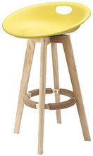 JXXDDQ - Sgabello portatile da bar per la colazione, il pub, la cucina, la sala da pranzo, il bancone moderno con struttura in legno massiccio in polipropilene (colore: giallo, dimensioni: 63 cm)