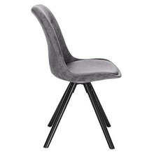 WOLTU BH268dgr-6 Set di 6 Sedie per Sala da Pranzo Soggiorno Stile retrò Seduta Imbottita con Schienale Senza Braccioli in Tessuto Grigio Scuro