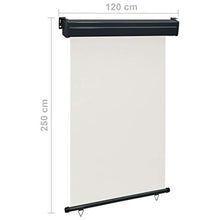Goliraya Tenda a Rullo per Terrazzo Nero/Grigio/Crema/Marrone,Tenda da Sole Avvolgibile,Tenda da Sole per Esterno,Tenda da Sole per Gazebo e Pergolato 60/70/80/100/120/140/160/170x250 cm