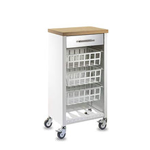 DON HIERRO - Carrello da cucina KARA struttura bianca