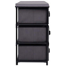 Tidyard Armadietto con 6 Cassetti in Acciaio e Stoffa Grigio,Cassettiera con Cestini,Armadietto Camera da Letto,Armadietto da Bagno 55x29x55 cm