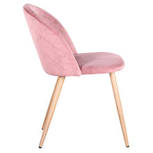 EGOONM Set di 2/4 Sedie da Pranzo in Velluto,Morbidi Cuscini in Velluto Seduta e Schienale con Gambe in Metallo Sedie da Cucina per Sala da Pranzo e Soggiorno (Rosa-4)