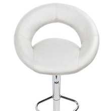 IntimaTe WM Heart 2 x Sgabelli Bar per Cucina con Schienale e Poggiapiedi Moderno Regolabile Girevole Sgabello in Pelle (Bianco)