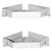 Tribesigns - Mensola angolare per doccia, senza foratura, per il bagno, in acciaio inox, 2 pezzi, colore: argento