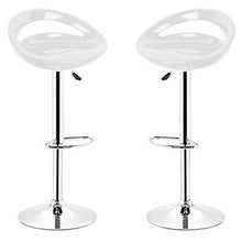 FYLYHWY 2pcs / Pair Bar Sedie a Gas Regolabile Ascensore Bar Sgabelli ABS Essiccazione in Forno Vernice di Sicurezza Sedie Face Green Modern Living Room HWC (Color : White)