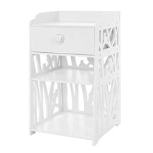 Yuanyan - Comodino a 3 ripiani, con 1 cassetto, comodino, tavolino da caffè, design alla moda, per camera da letto, comodino, comodino, comodino, armadietto, mensola per camera da letto e bagno