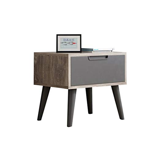 Comodino Camera da Letto Semplice Mini Cassetto Armadietto di stoccaggio Mobili Multi-Funzione Doppia Pompa Armadietto di personalità Armadietto Laterale Cuscinetto 300KG-38x50x48cm FANJIANI