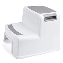 HomDSim - Sgabello per bambini per il bagno, per imparare a usare il WC, antiscivolo, con impugnatura morbida, per la sicurezza in bagno, sgabello per il bagno e la cucina, Polipropilene, Grey, 1 confezione