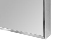 Specchio bagno con profilo in alluminio anodizzato brill Laura - Orizzontale L80xH70 cm - Prodotto Made in Italy