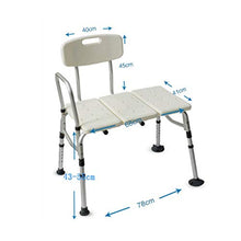 TANGIST Vasca da Bagno e Doccia Comfort Sgabello da Bagno in Lega di Alluminio Regolabile Anziano/handicappato/Sgabello da Bagno Incinta Sedia Antiscivolo Max.180 kg (Bianco) Prevenire Lo Scivolam