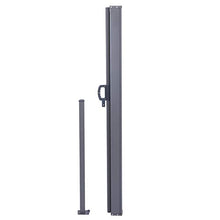 Omabeta Tenda Laterale dal Design telescopico Tenda Laterale Multifunzionale Tenda Parasole Laterale da Giardino Antivento per Il Giardino(Dark Gray)