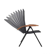 Strandgut07 - Set di 2 sedie pieghevoli in alluminio, con schienale alto, 4 x 4 cm, braccioli in legno di acacia, colore: Nero