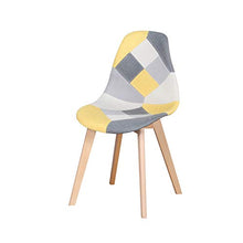 Uderkiny Set di 4 sedie Sedia da Pranzo Patchwork Sedia in Stile Nordico per Cucina Sala da Pranzo Soggiorno e Ristorante (Giallo)