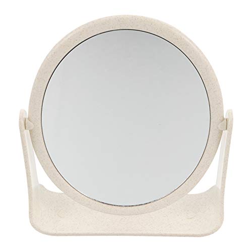 Garneck Specchio per Il Trucco Specchio Bifacciale Rotazione a 360 ° Specchio da Appoggio Specchio da Tavolo Specchio da Tavolo Rotondo Specchio di Bellezza Specchio Cosmetico Fatto a