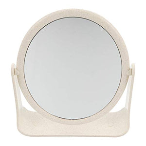Garneck Specchio per Il Trucco Specchio Bifacciale Rotazione a 360 ° Specchio da Appoggio Specchio da Tavolo Specchio da Tavolo Rotondo Specchio di Bellezza Specchio Cosmetico Fatto a