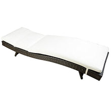Outsunny Sedia a Sdraio Lettino Prendisole Portata 180 kg da Giardino Spiaggia Alluminio Polyrattan 200 x 71 x 89cm Marrone