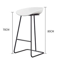 Set di 2Sgabelli da Bar Moderni Sedia Alta Cucina con Schienale di Ecopelle Gambe di Ferro Sgabelli Contemporanea Ferro Schienale Sedia Alta Sgabello Adatto Cucina Sedia d(Color:Bianco nero,Size:70cm)
