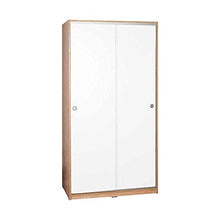 we point Armadio 2 Ante Scorrevoli 5 Ripiani Bianco E Sonoma Cm 94x52xh.182