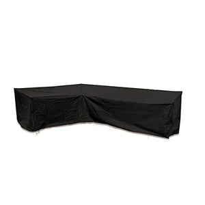 DLSM Mobili da Giardino per Esterni Copridivano angolare Copridivano per mobili Copri Tavolo da Esterno-Nero_215x215x87cm