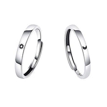 Anelli per coppia, anelli per donna uomo, anelli regolabili con motivo sole luna, anelli per coppia in rame per matrimonio, fidanzamento, tutti i giorni e hobby