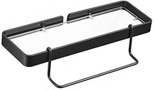 HYJMJJ Great Coat Ganci, Bagno Scaffale, 1-Strato di Alluminio Nero dello Spazio a Parete mensola di Vetro Specchio del Bagno Anteriore mensola portasciugamani Cucina Mensola Tieni la Grande Vita.