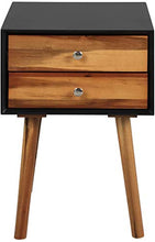 DREAMADE Comodino in Legno con 2 Cassetti, Comodino Piccolo per Camera da Letto, in Stile retrò, Tavolino Multiuso con 4 Gambe per Risparmiare Spazio, 40 x 40 x 59 cm