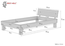 Erst-Holz Moderno Letto/futon 120x200 in Faggio Laccato con doghe rigide 60.80-12
