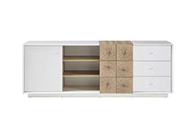 Möbel-Store24 Dynamic24 M48373WE2 - Mobile basso in rovere opaco, con ante e cassetti, 179 cm