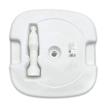 Mediawave Store - Base per Ombrellone in Plastica Riempibile con Acqua o Sabbia da Giardino Capienza 18 lt Circa, Picchetto per Ombrellone, Base Quadrata Bianca 430927
