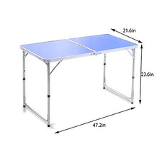 Barm Tavolo Pieghevole Portatile Tavolo da Campeggio Tavolo da Giardino Esterno con Foro per ombrellone per Barbecue Picnic Feste Banchetti