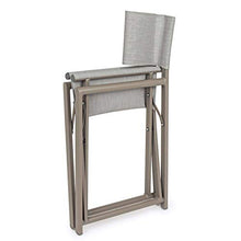 Set da 2 sedie regista in alluminio da giradino richiudibili, struttura in alluminio e textilene, coppia di poltrone, sedia regista da esterno (Ecru)