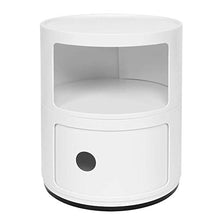 Attrezzatura Comodino Wghz Scaffale Rotondo a 2 Ripiani Comodini Comodino Comodino Mobile Contenitore con 2 cassetti Contenitore per Ufficio Bagno Cucina Soggiorno Camera da Letto