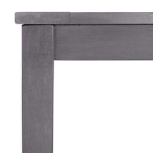 Qnotici Tavolo da Giardino in Legno massello di Acacia, Pratico Tavolo per Il Tempo Libero all'aperto per Famiglie Tavolo da Festa in Cortile 140 x 80 x 74 cm Grigio